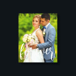 Impressão Em Tela Foto de casamento personalizado para sempre<br><div class="desc">Celebrar para sempre com sua foto de casamento personalizada. Modelo de foto via Pixabay licenciado sob CC0 e deve ser substituído por sua própria foto</div>
