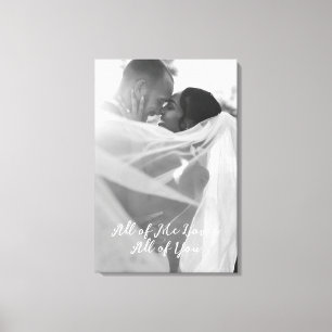 Impressão Em Tela Foto de casamento preto e branco personalizável