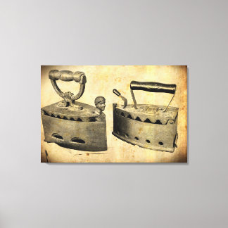 Impressão Em Tela FOTO DE EFEITO ANTIGO em ícones de safra na impres