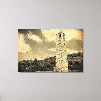 Impressão Em Tela FOTO DE EFEITO ANTIGO na tela de desenho da torre 