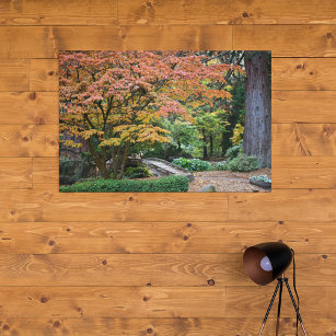 Impressão Em Tela Foto de Folha de outono do Jardim Japonês