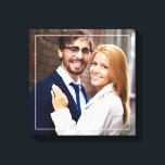 Impressão Em Tela Foto de Monograma Moderno<br><div class="desc">canvas de fotos sangradas do cheio com uma elegante estrutura fina e um monograma de 3 letras. Personalize-o com sua data de casamento,  nome de família ou qualquer texto de sua escolha para uma bela e única obra de arte de parede.</div>