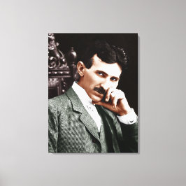 Impressão Em Tela Foto de Nikola Tesla aos 40 anos
