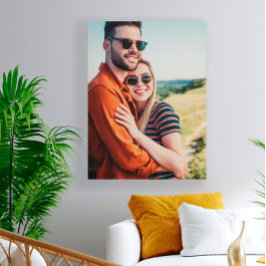 Impressão Em Tela Foto de noivado personalizada para casamento