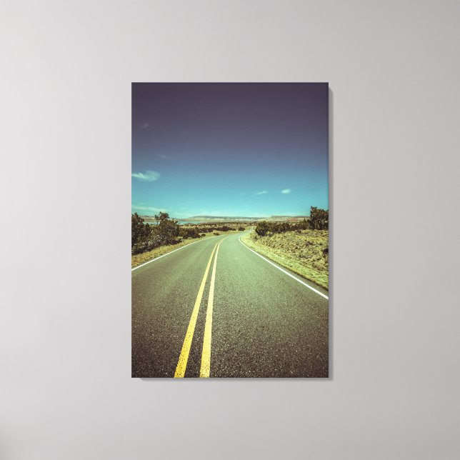 Impressão Em Tela Foto de paisagem de viagem de carro (Frente)