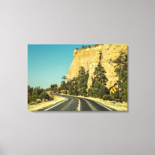 Impressão Em Tela Foto de paisagem de viagem pela estrada dos EUA