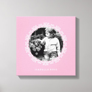 Impressão Em Tela Foto de quadro decorativo do Rico rosa