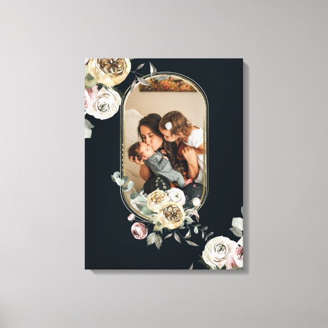 Impressão Em Tela Foto de Quadro Floral Personalizada (Frente)