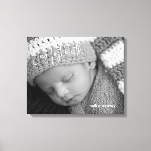 Impressão Em Tela Foto do bebê Sua primeira respiração