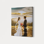 Impressão Em Tela Foto do casamento da sobreposição de design elegan<br><div class="desc">Mostre suas fotos favoritas de casamento com este impressão moderno,  com a palavra para sempre em uma bela cobertura de texto. Pode mudar facilmente a cor e o tamanho do texto para ajustado da sua imagem.</div>