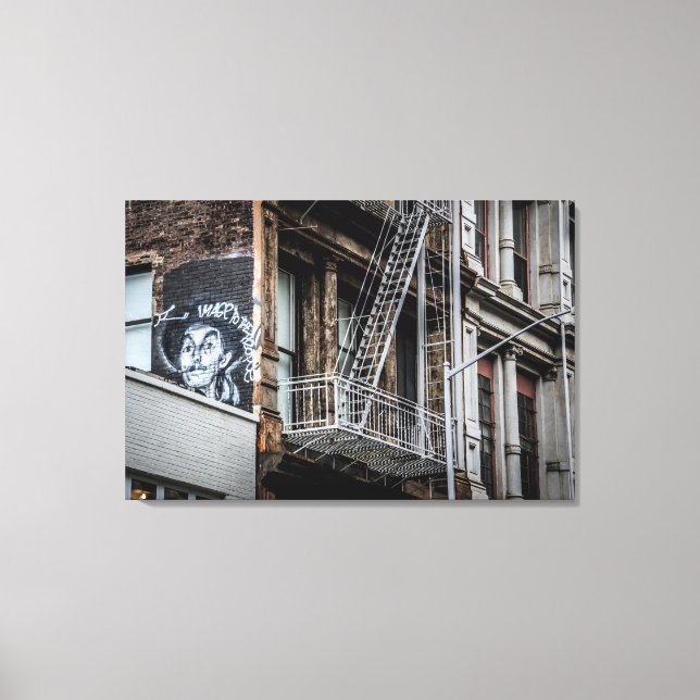 Impressão Em Tela Foto do Grafite da Rua Nova Iorque (Frente)