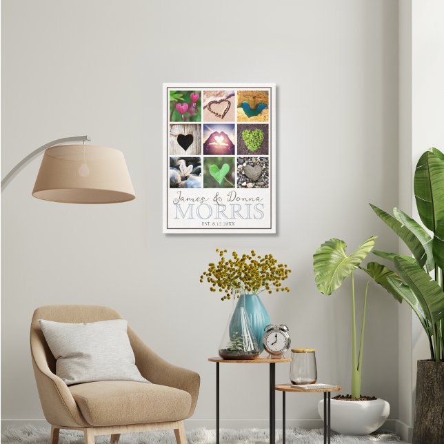 Impressão Em Tela Foto do Monograma que Aquece o Coração (Criador carregado)