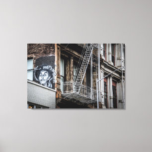 Impressão Em Tela Foto dos grafites da rua da Nova Iorque