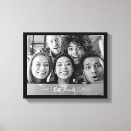 Impressão Em Tela Foto dos melhores amigos preto e branco