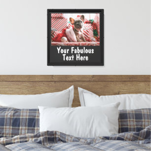 Impressão Em Tela Foto e Texto Personalizados