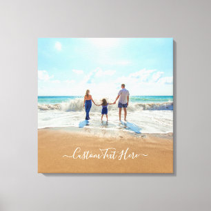 Impressão Em Tela Foto e texto personalizados - Design único -
