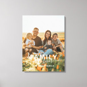 Impressão Em Tela Foto Família é Para Sempre Simples Moderno Enfeite