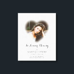 Impressão Em Tela Foto Funeral No Amor Memorial Keepsasasaokê<br><div class="desc">Este design imprimiu Funeral de Foto Coração em Adorando Memória Memorial,  tela de desenho que pode ser personalizada com seu texto. Clique no botão "Personalizar" e use nossa ferramenta design para modificar este modelo. Veja a Design de Arte Gráfica para outros produtos que combinam com este design!</div>