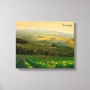 Impressão Em Tela Foto italiana do vinhedo de Toscânia Italia