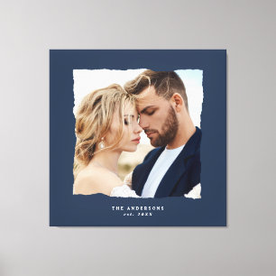 Impressão Em Tela Foto moderna de casamento personalizado.