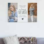 Impressão Em Tela Foto Moderna Em Amante Tributação De Memória<br><div class="desc">Você está procurando uma maneira significativa de honrar e se lembrar de alguém amado? Não olhe mais do que a nossa amável canvas fotográfica de memória. Esta bela e artesanal canvas é a maneira perfeita de criar um muro memorial em sua casa ou apenas manter seu ente querido perto. Um...</div>
