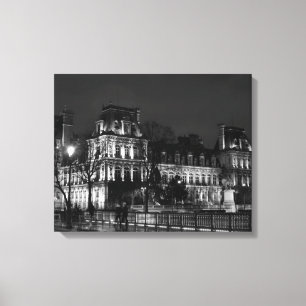 Impressão Em Tela Foto parisiense urbana, moderna da vida nocturna