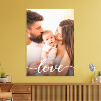Foto Personalizada da Família com Script de Amor
