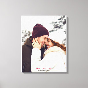Impressão Em Tela Foto Personalizada da Família Feliz Natal