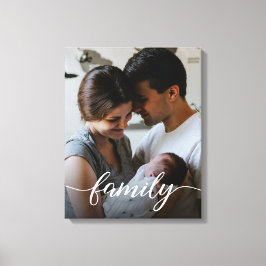 Impressão Em Tela Foto personalizada de script da família personaliz