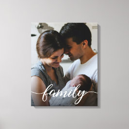 Impressão Em Tela Foto personalizada de script da família personaliz