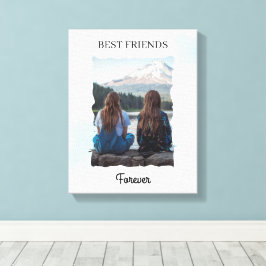 Impressão Em Tela Foto personalizada dos melhores amigos do mundo