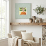 Impressão Em Tela Foto Personalizada Floral Botânica Verde da Rustic<br><div class="desc">Linda Na moda Rustic Sage Green Botanal Foto Personalizada Foto Personalizada Frame Canvas Impressão</div>