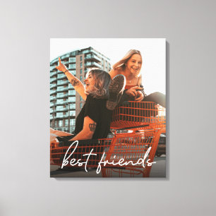 Impressão Em Tela Foto personalizada moderna dos melhores amigos