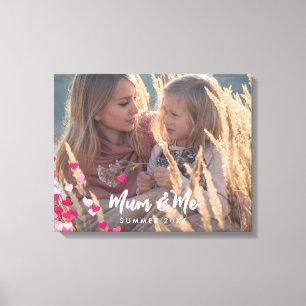 Impressão Em Tela Foto Personalizada Moderna Escrevendo Corações Ros