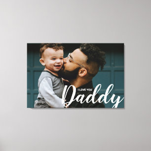 Impressão Em Tela Foto personalizada moderna Eu te amo Pai