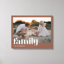 Impressão Em Tela Foto Personalizada Nome da Família Terracota Moder