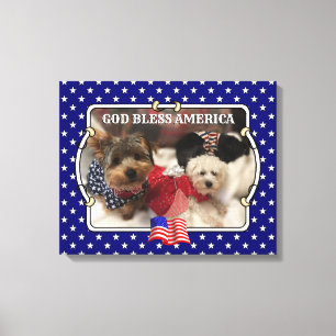 Impressão Em Tela Foto personalizada Quadro EUA Bandeira Americana D