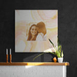 Impressão Em Tela Foto Personalizada Única Pink Pink de Aquarela abs<br><div class="desc">Única e bela,  esta canvas rosa e cor de pêssego é um presente de excelente ou aniversário para um casal especial.</div>