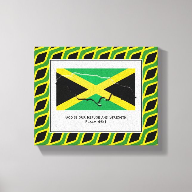 Impressão Em Tela Foto personalizável | Patriótico | JAMAICA (Frente)