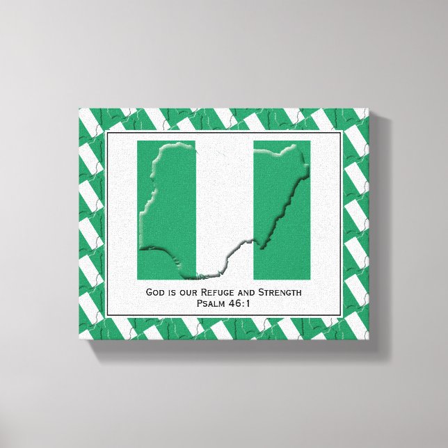 Impressão Em Tela Foto personalizável | Patriótico | PAVILHÃO NIGÉRI (Frente)