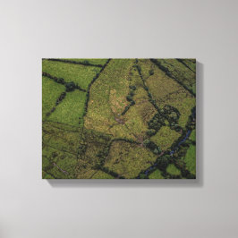 Impressão Em Tela fotografia aérea de campos verdes