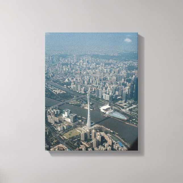 Impressão Em Tela fotografia aérea de edifícios urbanos x (Frente)