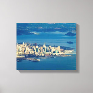 Impressão Em Tela Fotografia aérea do San Francisco Bay