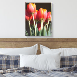 Impressão Em Tela Fotografia da Tulipa Laranja Vibrante