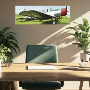 Impressão Em Tela Fotografia de avião de guerra de caça vintage Airs