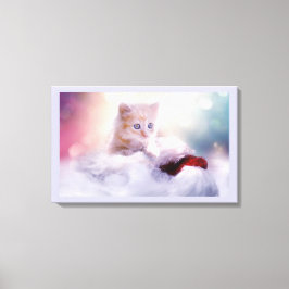 Impressão Em Tela Fotografia de Kitten de Natal