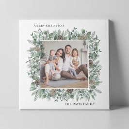 Impressão Em Tela Fotografia de Natal com Verde Natal Rústico