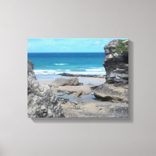 Impressão Em Tela Fotografia de Newquay Cornualha da praia de Porth