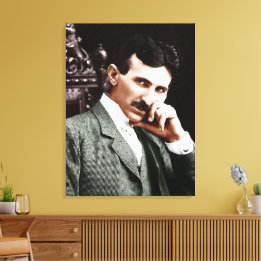 Impressão Em Tela Fotografia de Nikola Tesla aos 40 anos