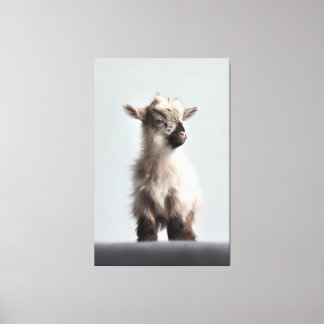 Impressão Em Tela Fotografia de Retrato de Cabra Bebê Encantadora